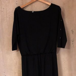 Black Knit Shift Dress